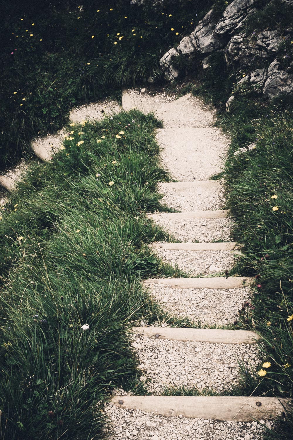 Schmal aber gut begehbar - Die Wanderwege rund um den Gipfel