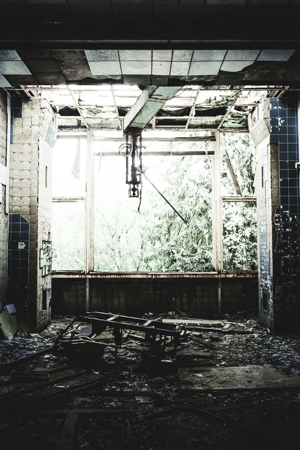 Die Reste eines der OB-Säle in der Chirurgie