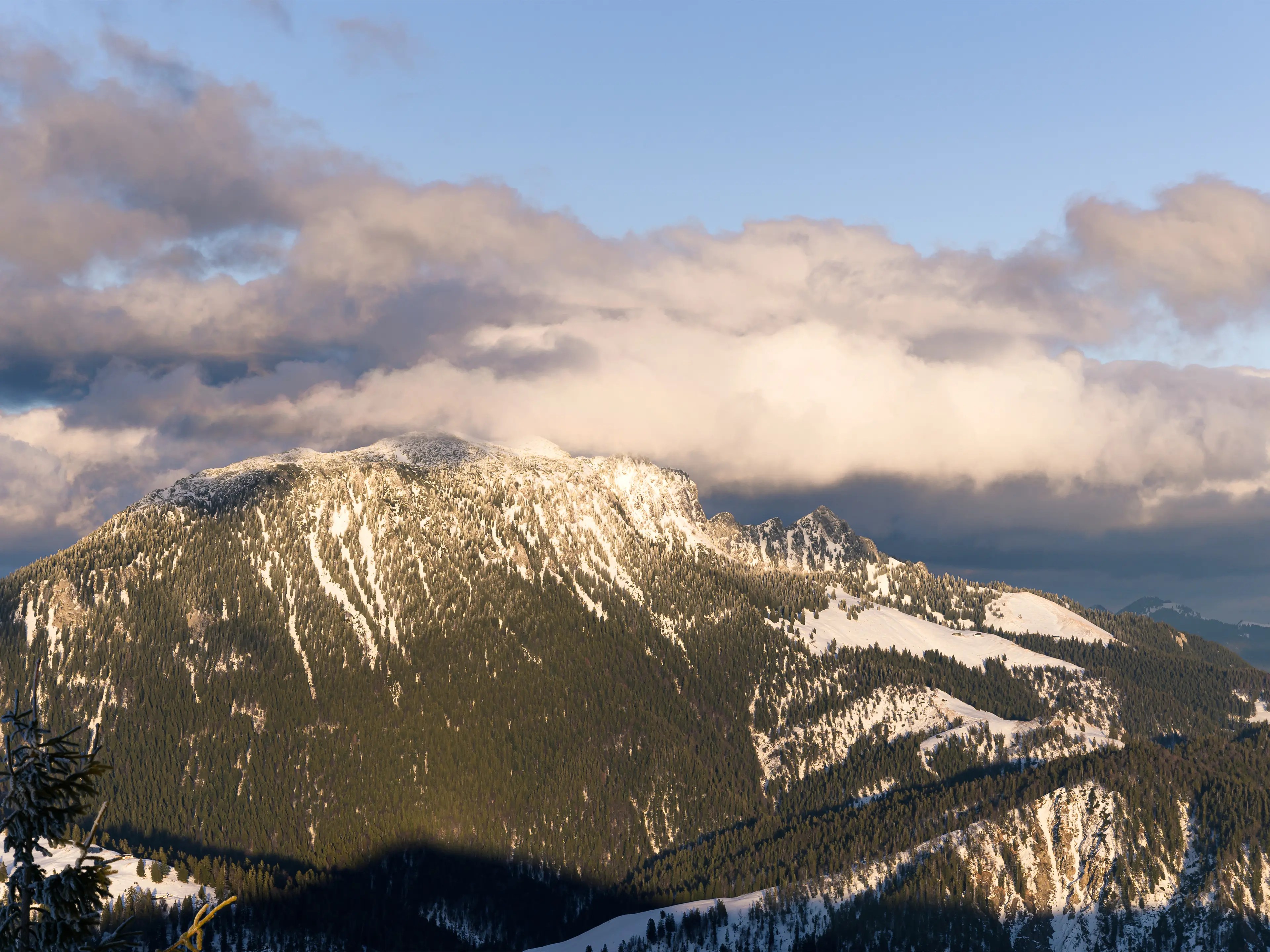 Der Blick an einem stürmischen Wintertag am Nachmittag.