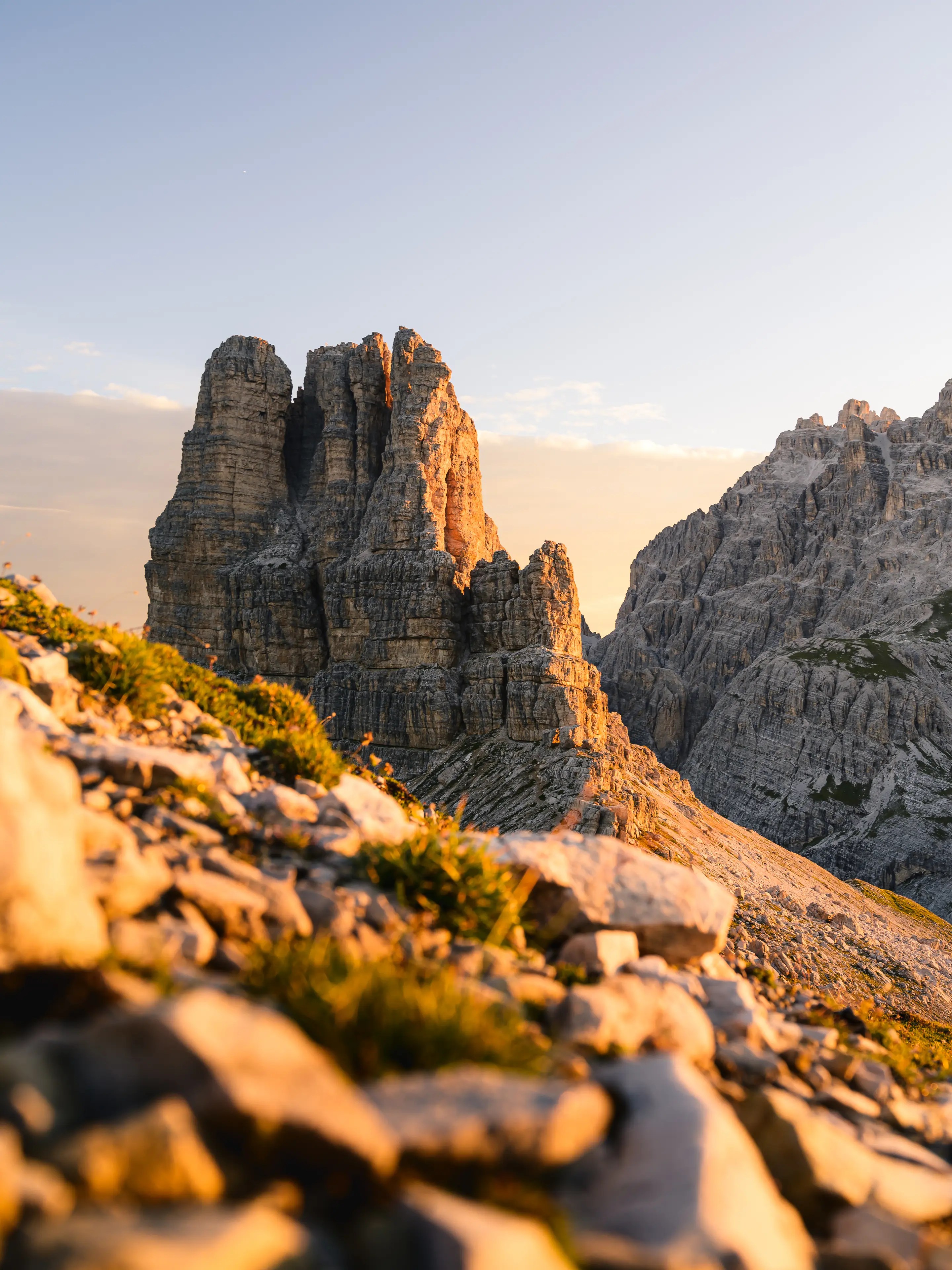 Der Toblinger Knoten im Morgenlicht.