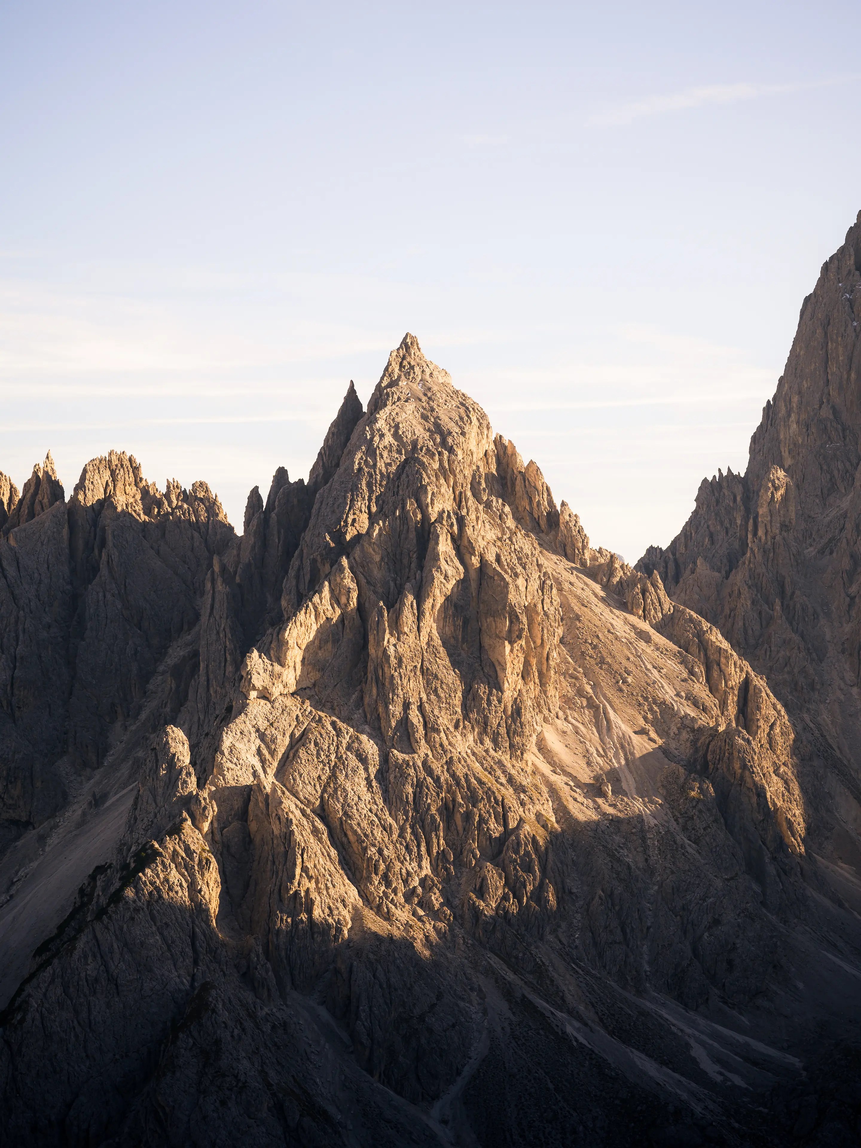 Detailaufnahme einer der Gipfel der Cadini di Misurina.