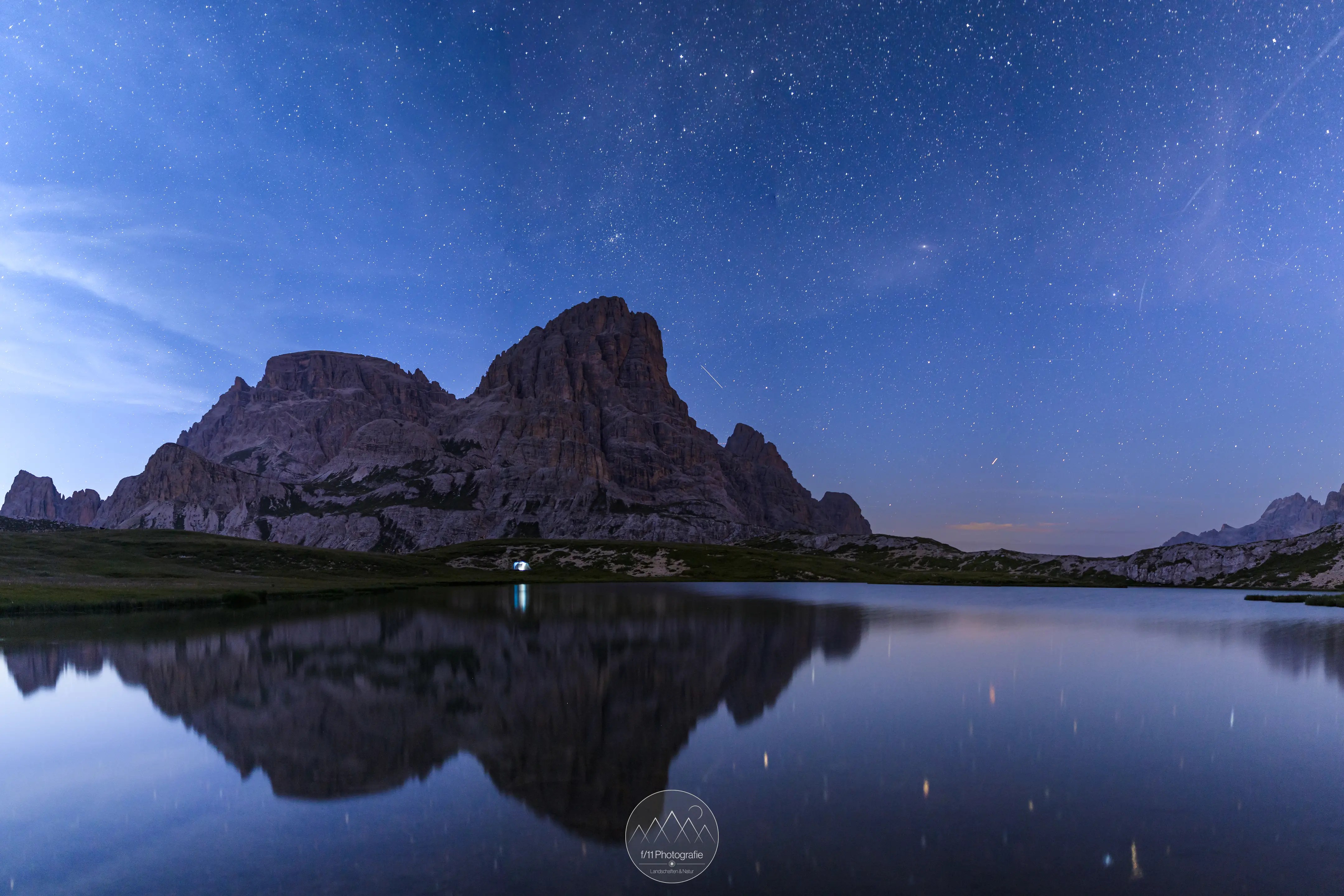 Der Sternenhimmel an den Bödenseen an den 3 Zinnen.