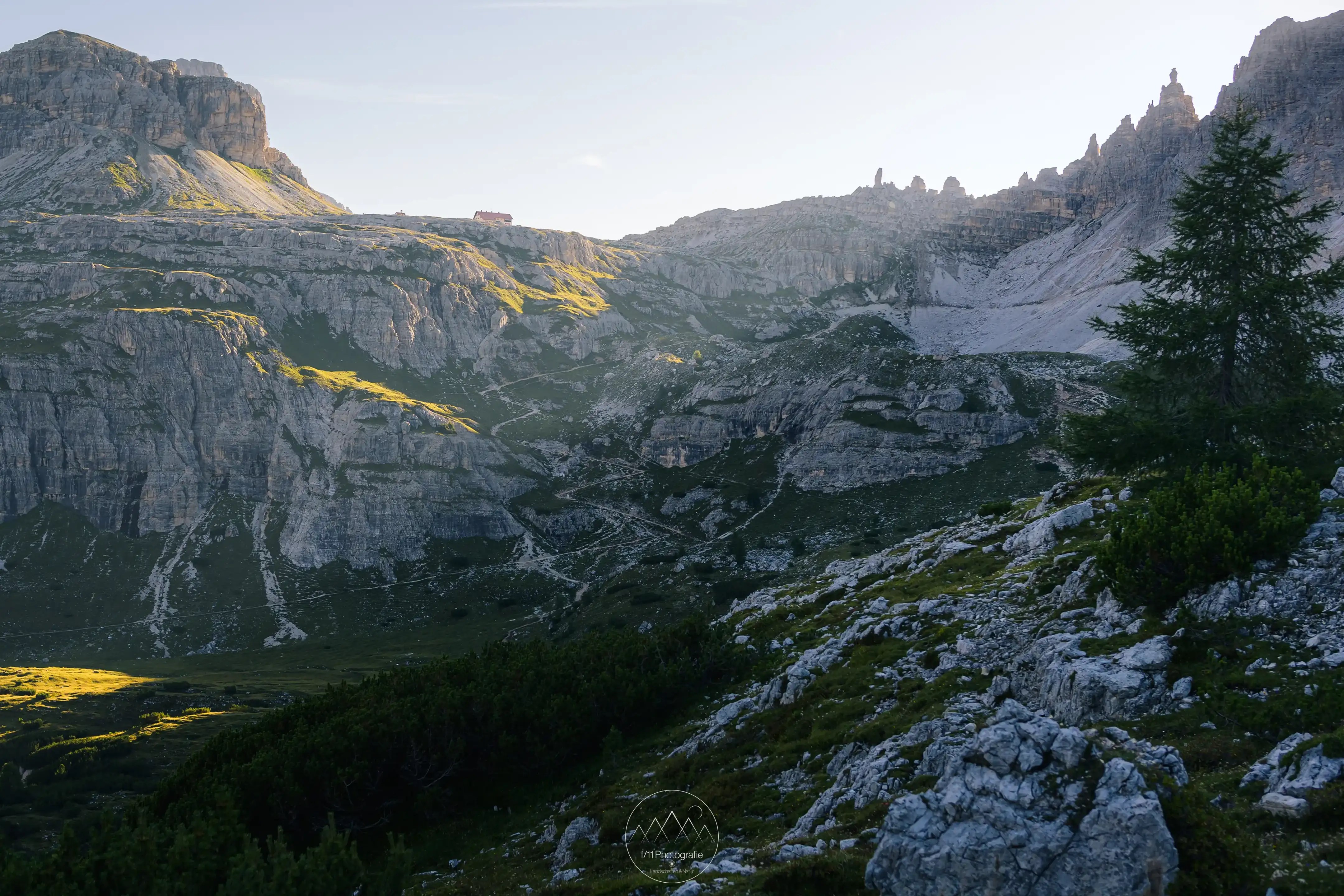 Der Rienzboden unterhalb der Drei Zinnen Hütte liefert neue Perspektiven.