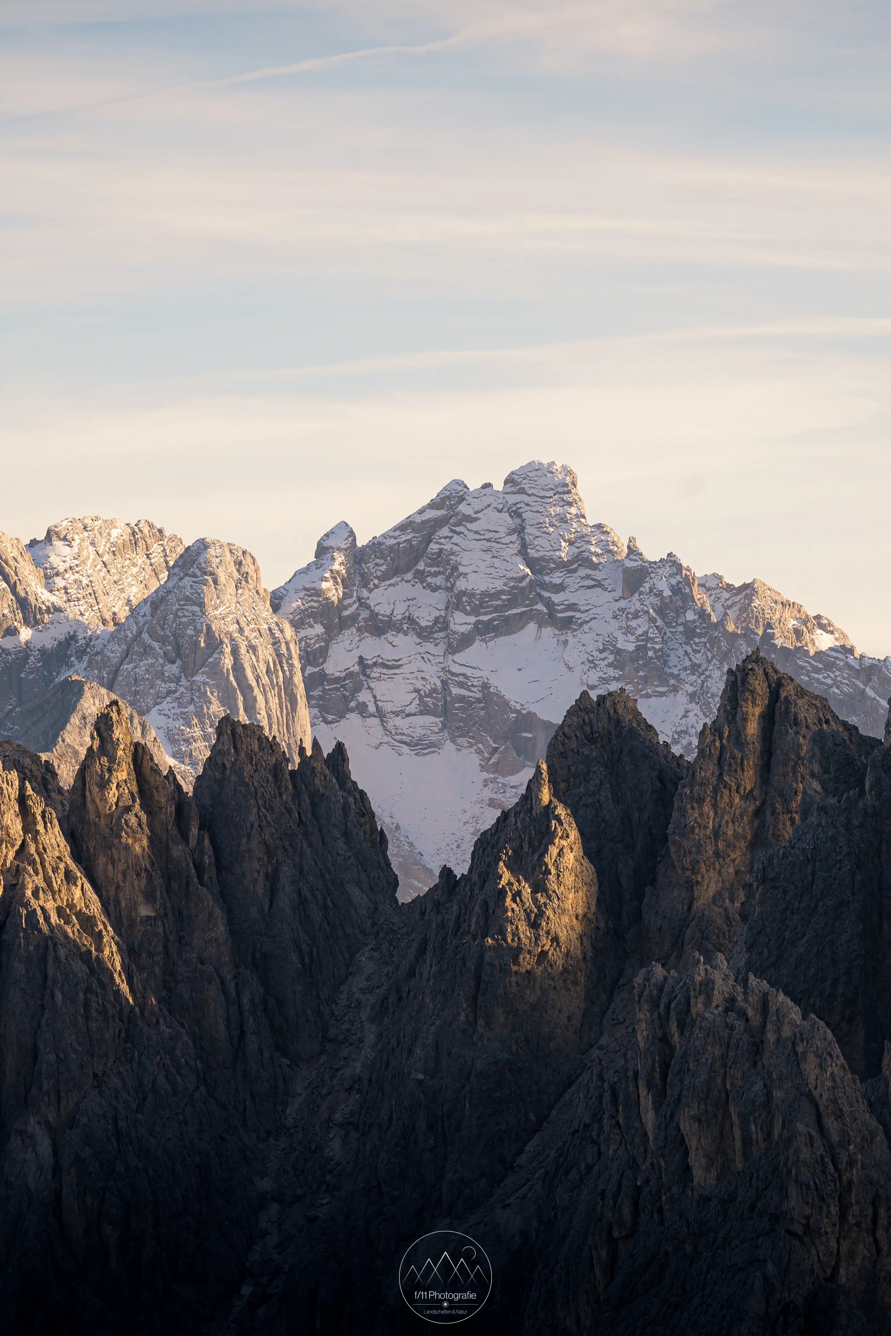 Auch als Vordergrund für weitere Gipfel der Dolomiten kann die Cadini di Misurina genutzt werden.
