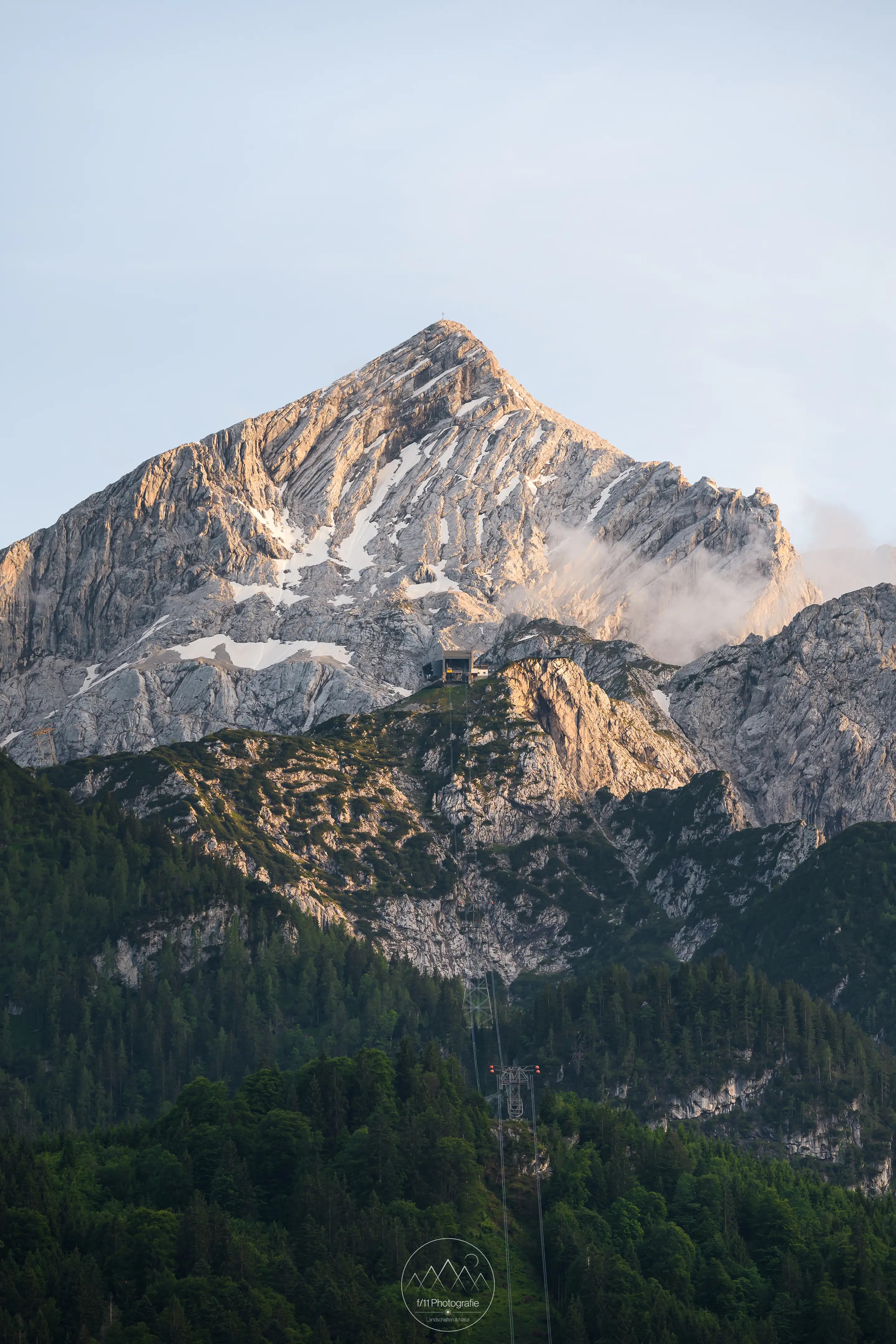 Aber auch der Blick zu den Gipfel eröffnet einige Motive, wie hier die Alpspitze.